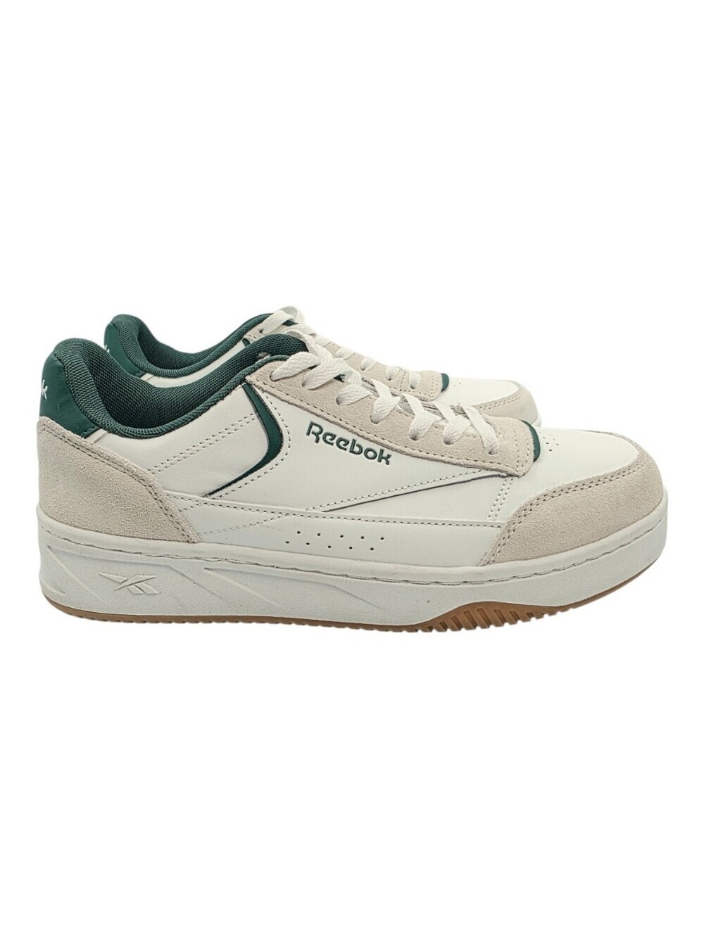 Reebok Men's Low-Top Sneakers in White, Dark Green, and Beige Size 10 - Picture 3 of 13